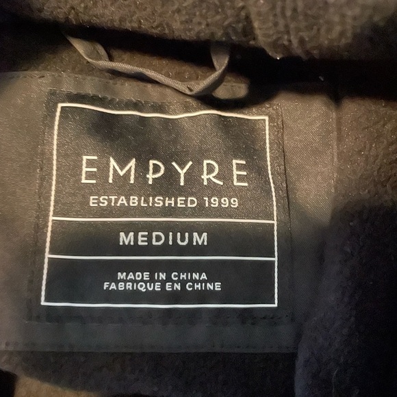 EMPYRE Hooded Winter Jacket with Embroidered Rose, Women’s M, Black - Picture 10 of 11